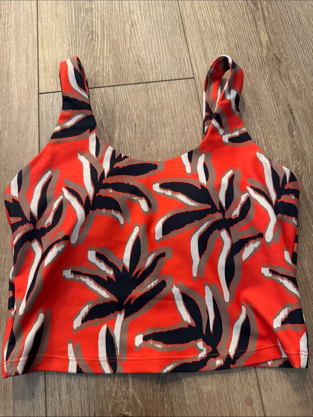 Sage collective Women’s Red Tropical Print Tank Top/ Bathing Suit